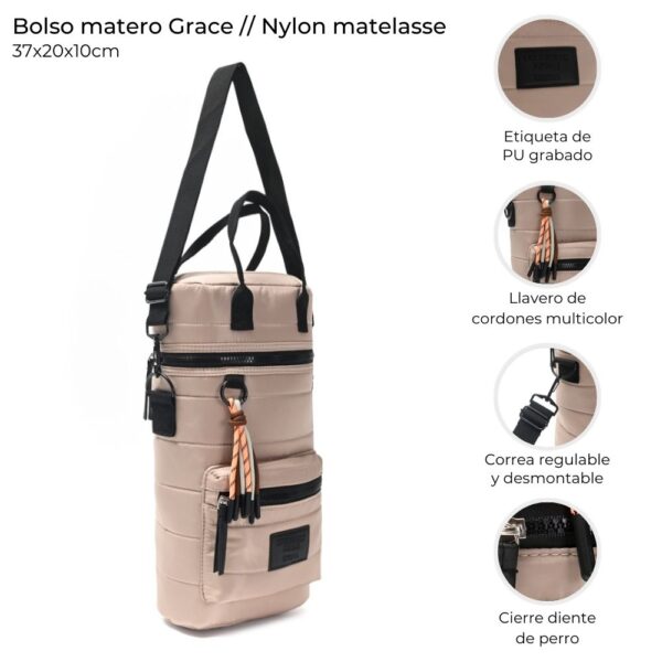 Bolso Matero Grace Con Llavero 37x20x10 Cm