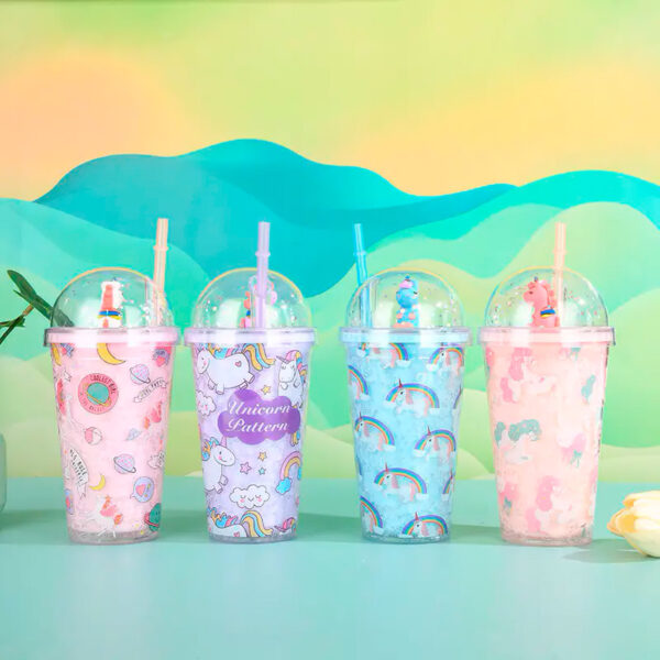 Vaso Acrilico Unicornio 450 Ml
