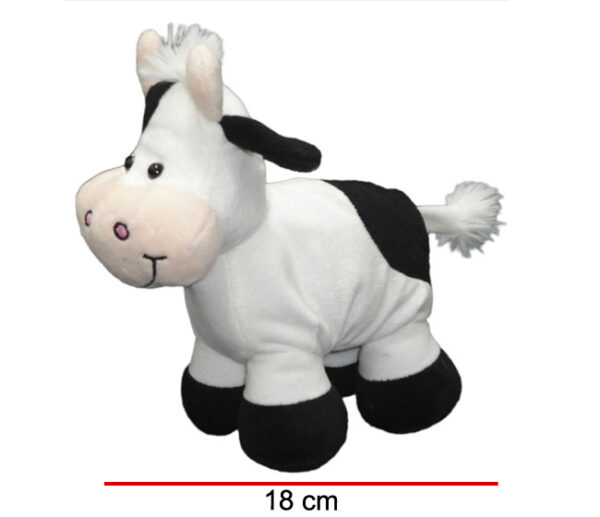 VACA PARADA CON SONAJERO 18CM