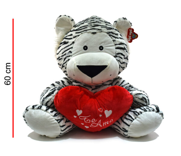 TIGRE BLANCO Y MARRON CON CORAZON TE AMO