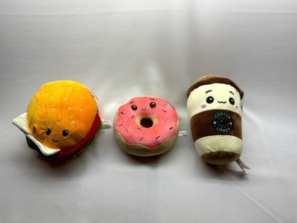 PELUCHES FORMA DE ALIMENTOS 10" - precio x unidad