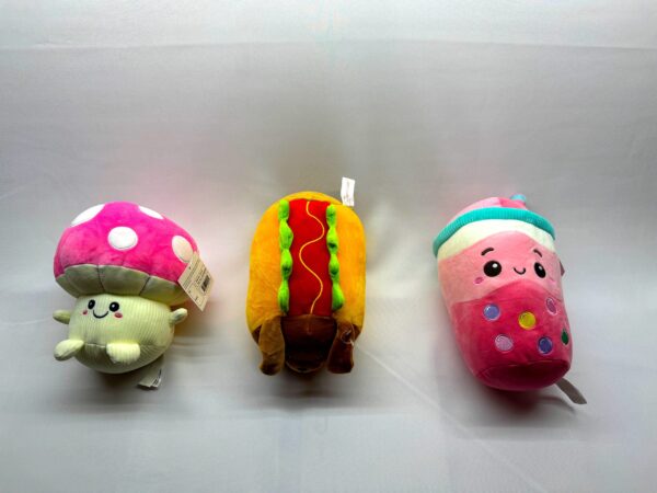 PELUCHES FORMA DE ALIMENTOS 10" - precio x unidad