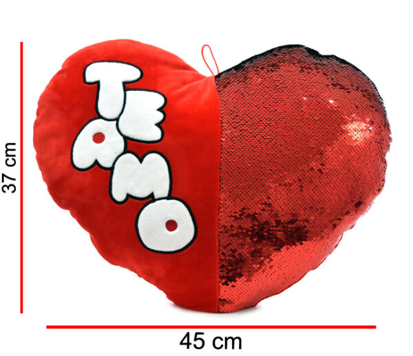 CORAZON LENTEJUELAS TE AMO 45CM