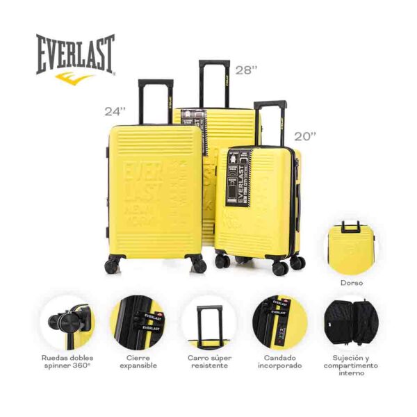 Set Valijas Everlast x 3