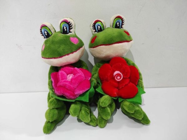 Rana con flores 2 colores 20cm
