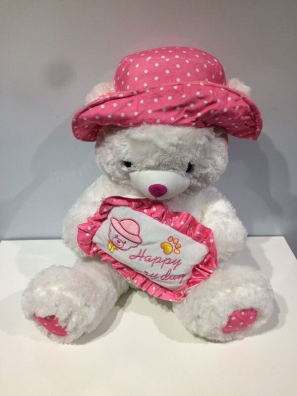 Oso con gorro y almohada 50cm