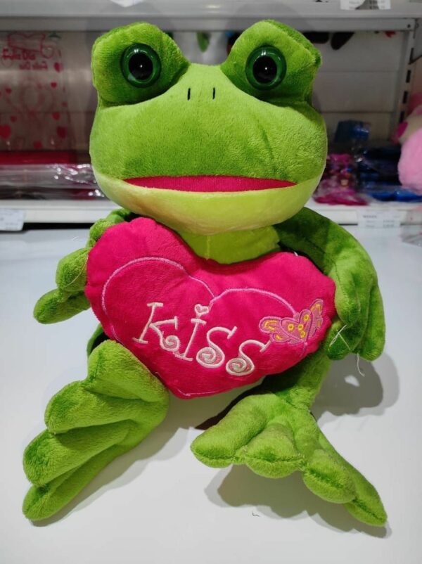 Rana con corazón kiss 30cm