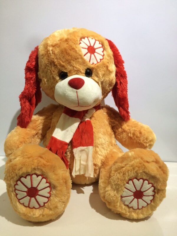 Perro con flor en cabeza 45cm