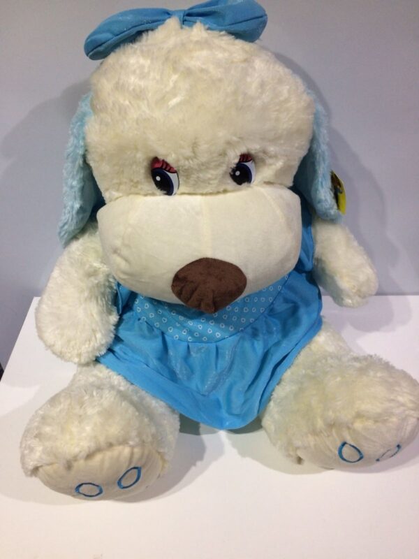 Perro con vestido y moño 3 colores