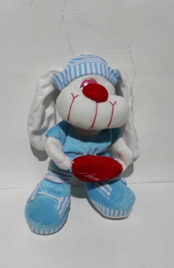 Conejo paton con corazón 19cm