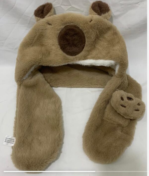 capibara  bufanda con gorro