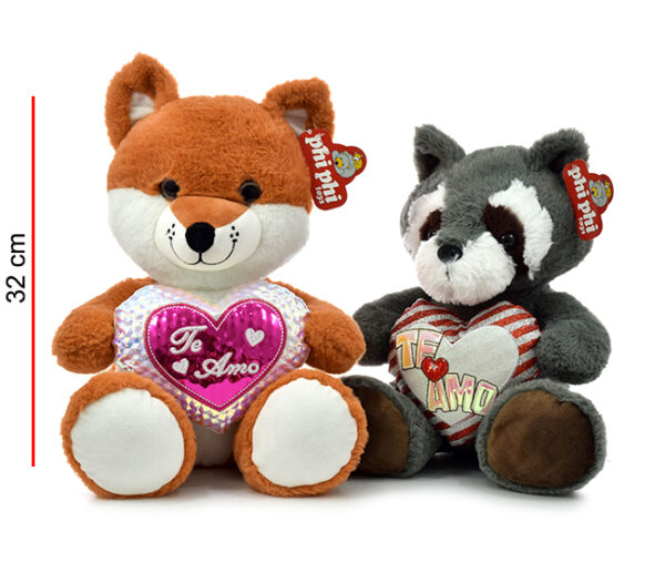 MAPACHE Y ZORRO 32CM