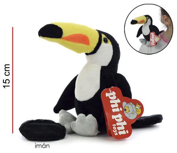TUCAN CON IMAN 15CM