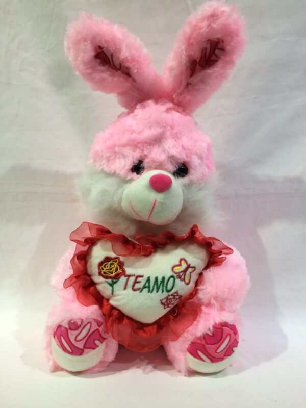 Conejo con corazón 2 colores 30cm