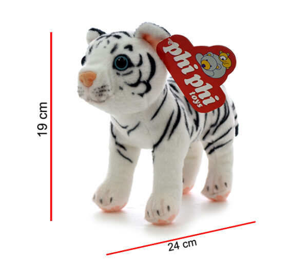 TIGRE BLANCO PARADO 24CM