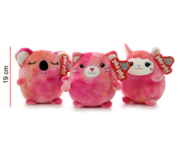 ANIMALES JASPEADOS REDONDOS CON CORAZON 19CM