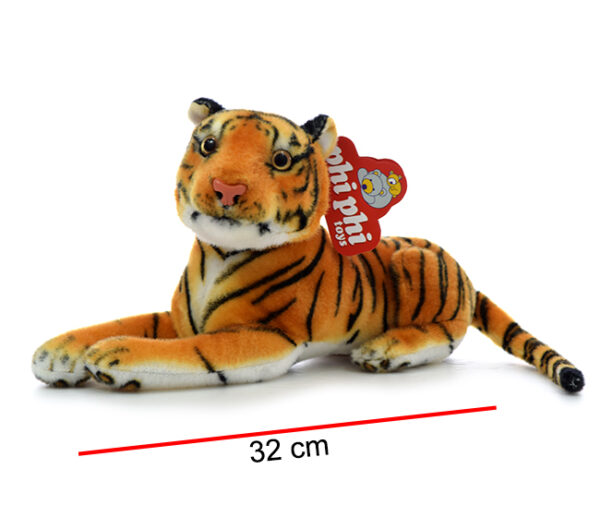 TIGRE MARRON ECHADO 32CM