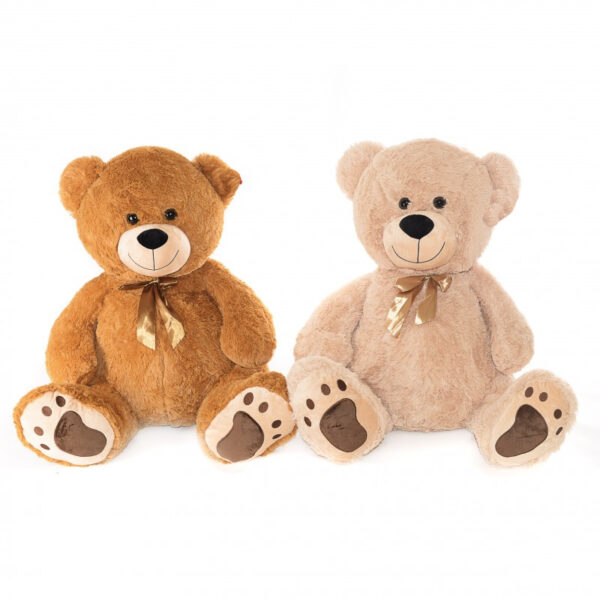 OSO SENTADO C/ HUELLA Y MOÑO 70 CM -