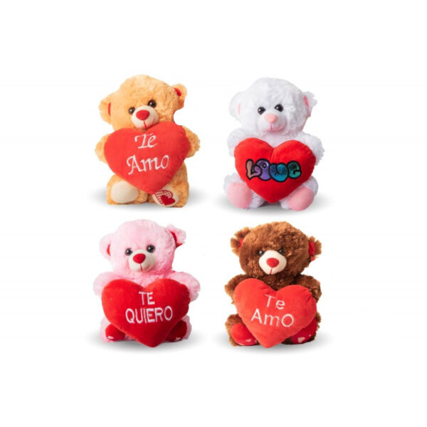 OSOS SURTIDOS CON CORAZÓN 25 CM -