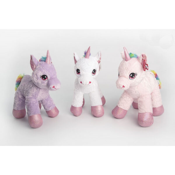 UNICORNIO PARADO 40 CM / 3 COLORES
