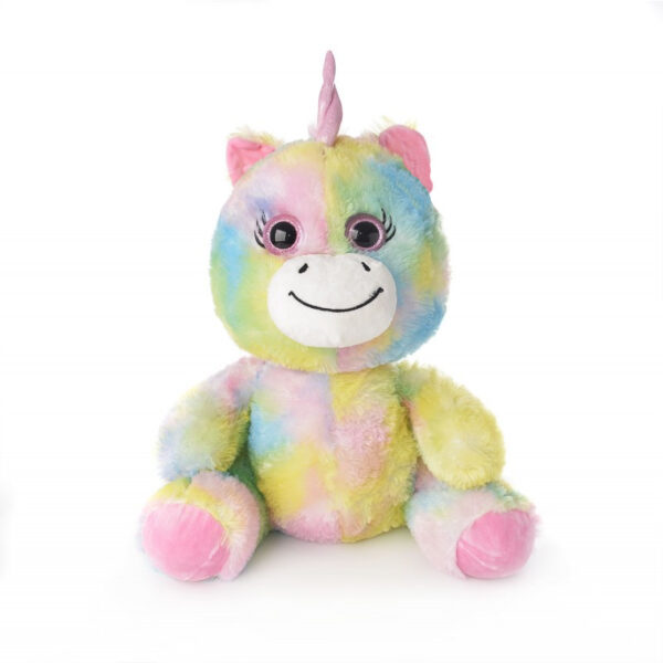 UNICORNIO SENTADO MULTICOLOR 40 CM