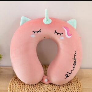 Almohada viaje unicornio rosa