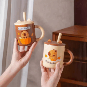 MT09362 TAZA CERÁMICA CAPIBARA - CARPINCHO C/ OREJAS