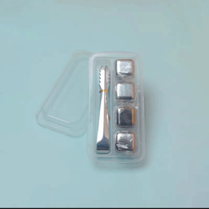CUBOS ACERO  X 4 + PINZA EN CAJA