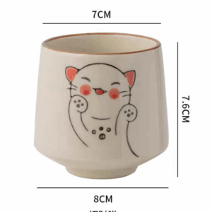 VASO CERAMICA GATO BLANCO