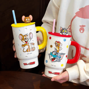 AA0019 TAZA CERAMICA GRANDE GATO Y RATON