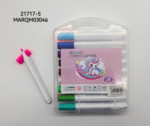 MARCADORES ACRILICO 18COLORES 21717-5-80
