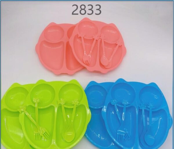JUEGO PLATOS CON CUBIERTO 2833-90