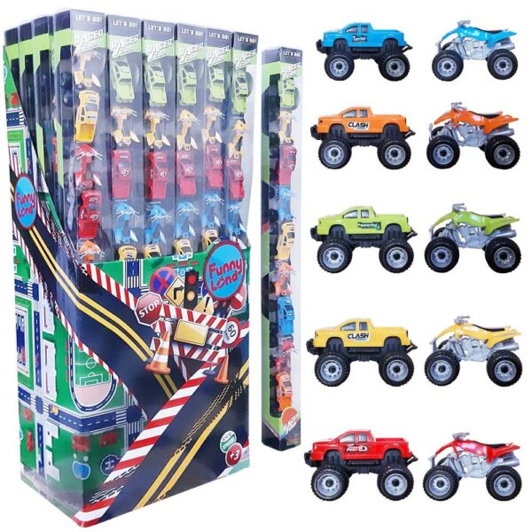 Autos Y Motocicleta En Tubo 10 Pcs