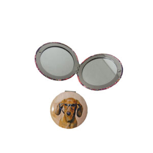 Espejo Metalico Diseño Perro - Gato