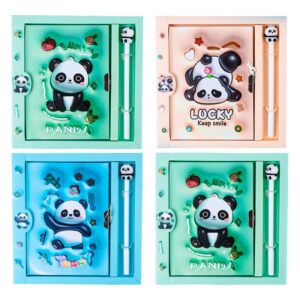 Diario Panda Con Birome 48 Hjs.13x18 Cm