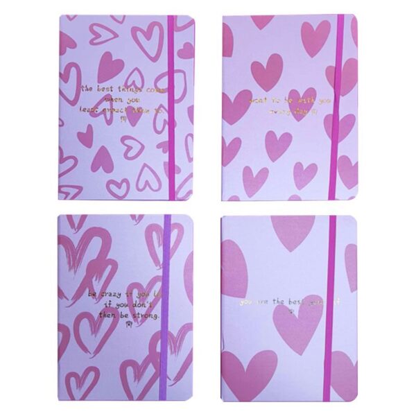 Cuaderno T. Dura Corazon Con Elastico 80 Hjs. 15x21 Cm